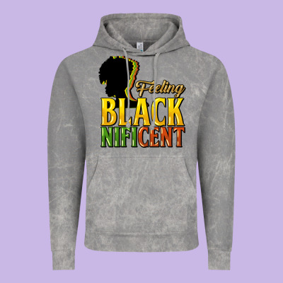 Feeling Blacknificent Vintage Hoodie Designed By Howdyjamesfarm