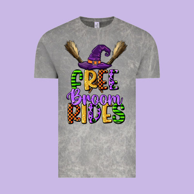 Free Broom Rides Vintage Tee Designed By Cowgirlartshop