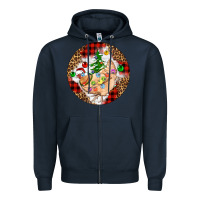 Navy Christmas chicken Zipper Hoodie - Artiststas