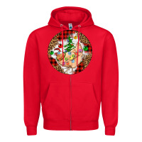 Red Christmas chicken Zipper Hoodie - Artiststas