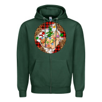 Sports Green Christmas chicken Zipper Hoodie - Artiststas