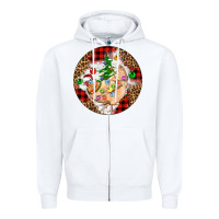 White Christmas chicken Zipper Hoodie - Artiststas