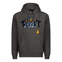 Smoke Senior 2023 graduation png sublimation design down Premium Hoodie - RanaPortraitStore