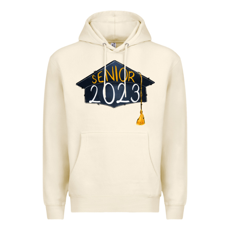 Senior 2023 Graduation Png Sublimation Design Down Premium Hoodie by RanaPortraitStore | Teevron