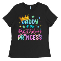 Black daddy of the birthday princess Ladies Tee - NancyCooperArtShop