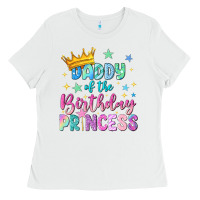White daddy of the birthday princess Ladies Tee - NancyCooperArtShop