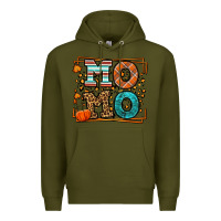 Army Green Fall Autumn Leopard Momo Premium Hoodie - LillyAllenDesigns