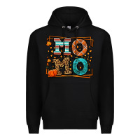 Black Fall Autumn Leopard Momo Premium Hoodie - LillyAllenDesigns