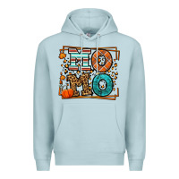 Blue Mist Fall Autumn Leopard Momo Premium Hoodie - LillyAllenDesigns
