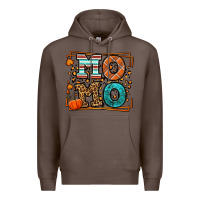 Coffee Fall Autumn Leopard Momo Premium Hoodie - LillyAllenDesigns