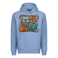 Colony Blue Fall Autumn Leopard Momo Premium Hoodie - LillyAllenDesigns
