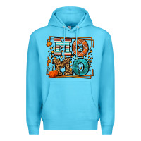 Ocean Blue Fall Autumn Leopard Momo Premium Hoodie - LillyAllenDesigns