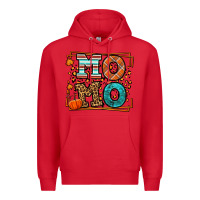 Red Fall Autumn Leopard Momo Premium Hoodie - LillyAllenDesigns