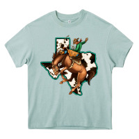 Arona Cowhide Texas Map Rodeo Cowboy Heavy Core Tee - Bettercallsaul