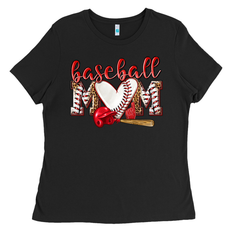 Baseball Mom Ladies Tee by NancyCooperArtShop | Teevron