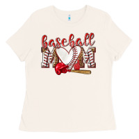 Bone Baseball Mom Ladies Tee - NancyCooperArtShop