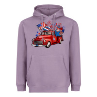 Lavender american truck 4th of july Heavyweight Hoodie - BarkalooDesign