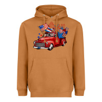 Meerkat american truck 4th of july Heavyweight Hoodie - BarkalooDesign