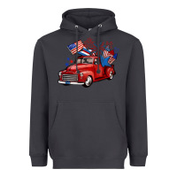 Smoke american truck 4th of july Heavyweight Hoodie - BarkalooDesign