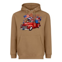 Toasted Coconut american truck 4th of july Heavyweight Hoodie - BarkalooDesign