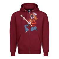 Burgundy floyd pepper Zipper Hoodie - trangStudio