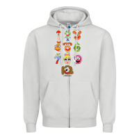 Dove Grey muppet babies Zipper Hoodie - trangStudio