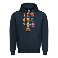 Navy muppet babies Zipper Hoodie - trangStudio