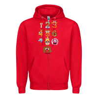 Red muppet babies Zipper Hoodie - trangStudio