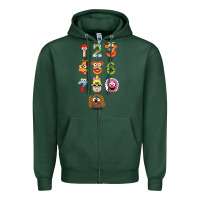 Sports Green muppet babies Zipper Hoodie - trangStudio