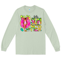 Matcha Hello Summer Donut Girl Long Sleeve Tee - CowCowDesign