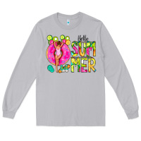 Moon Dust Hello Summer Donut Girl Long Sleeve Tee - CowCowDesign