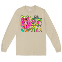 Mushroom Hello Summer Donut Girl Long Sleeve Tee - CowCowDesign