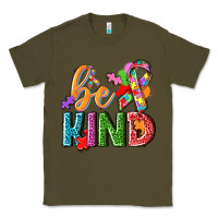 Army Green Autism be kind Classic Tee - NancyCooperArtShop