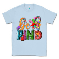 Dusty Blue Autism be kind Classic Tee - NancyCooperArtShop