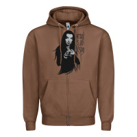 Chestnut Normal Is An Illusion - Morticia Addams Zipper Hoodie - trangStudio