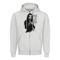 Dove Grey Normal Is An Illusion - Morticia Addams Zipper Hoodie - trangStudio