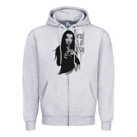 Heather Grey Normal Is An Illusion - Morticia Addams Zipper Hoodie - trangStudio