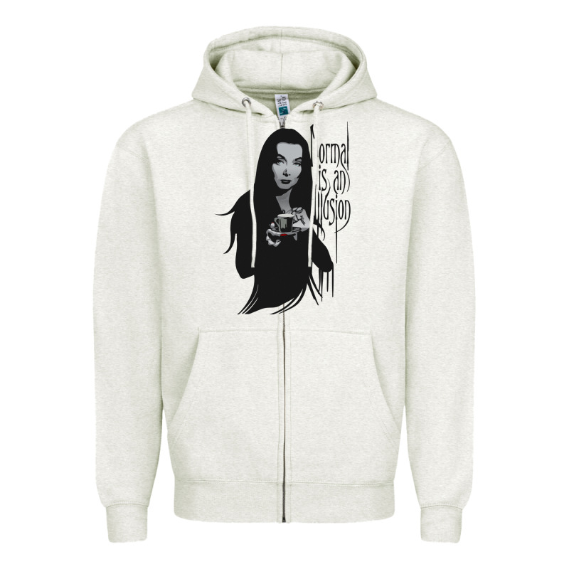 Normal Is An Illusion - Morticia Addams Zipper Hoodie by trangStudio | Teevron