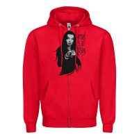 Red Normal Is An Illusion - Morticia Addams Zipper Hoodie - trangStudio