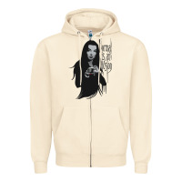 Sandshell Normal Is An Illusion - Morticia Addams Zipper Hoodie - trangStudio