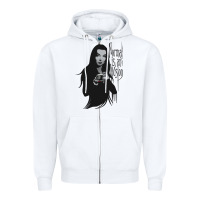White Normal Is An Illusion - Morticia Addams Zipper Hoodie - trangStudio
