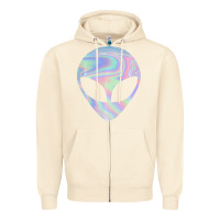 Sandshell Alien Head Colorful Laser Ufo Sighting Believe Area 51 Zipper Hoodie - trangStudio