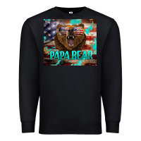 Black papa bear american flag  tumbler Premium Sweatshirt - BarkalooDesign