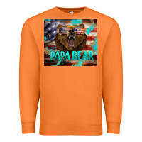 Papa Bear American Flag  Tumbler Premium Sweatshirt | Teevron