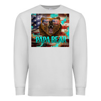 Dove Grey papa bear american flag  tumbler Premium Sweatshirt - BarkalooDesign