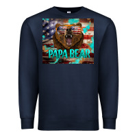 Navy papa bear american flag  tumbler Premium Sweatshirt - BarkalooDesign
