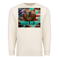 Sandshell papa bear american flag  tumbler Premium Sweatshirt - BarkalooDesign