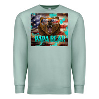 Seafoam papa bear american flag  tumbler Premium Sweatshirt - BarkalooDesign