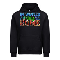 Black in winter stay home with gloves Urban Hoodie - AdoDesignShop
