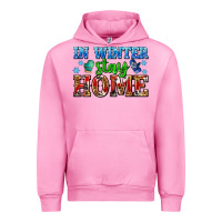 Fuchsia Pink in winter stay home with gloves Urban Hoodie - AdoDesignShop
